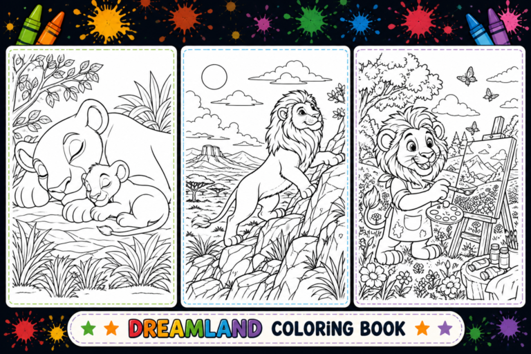 Free Lion Coloring Pages