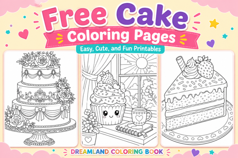 Free Cake Coloring Pages