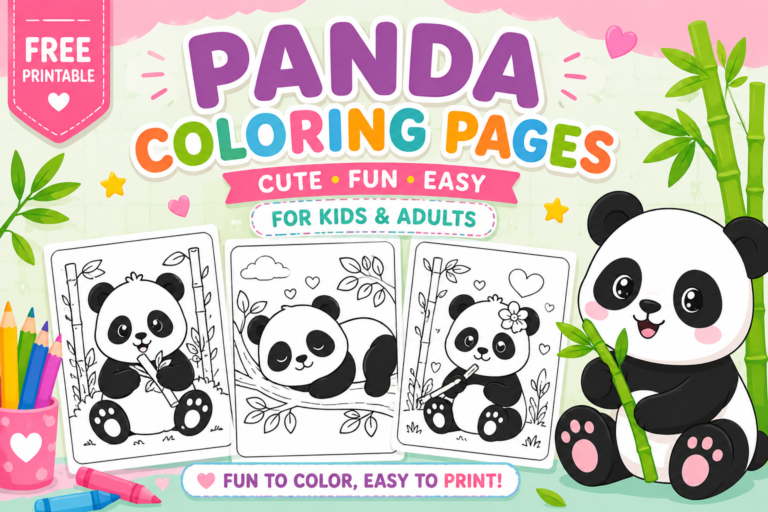 Free Panda Coloring Pages